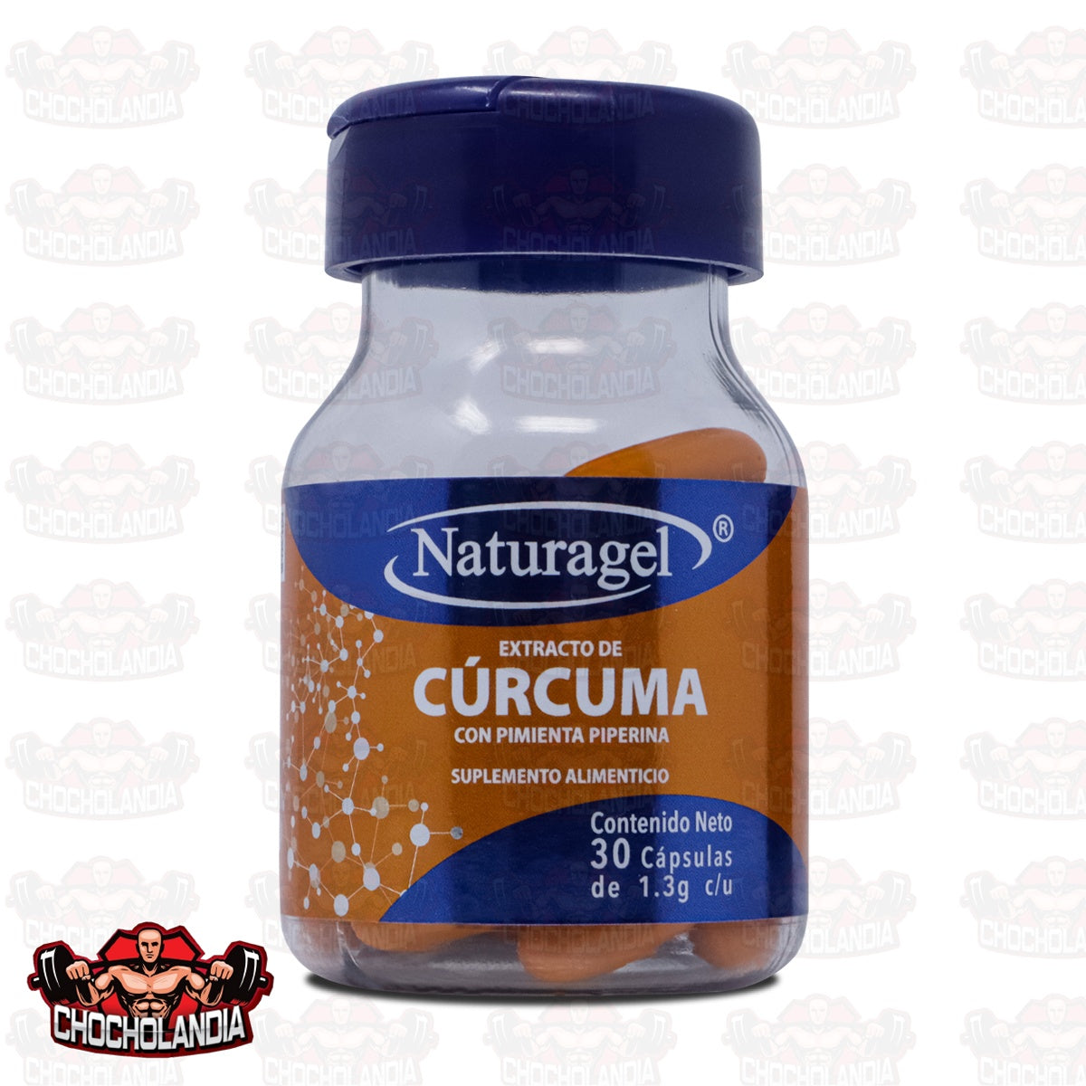 CURCUMA CON PIMIENTA PIPERINA, FRASCO CON 30 CAPSULAS, NATURAGEL