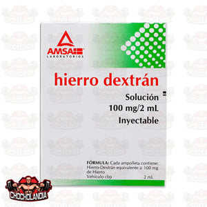 HIERRO DEXTRAN, CAJA CON 3 AMPOLLETAS DE 2 ML, AMSA