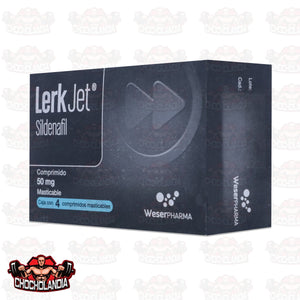 SILDENAFIL LERK JET, CAJA CON 4 COMPRIMIDOS MASTICABLES, WESERPHARMA